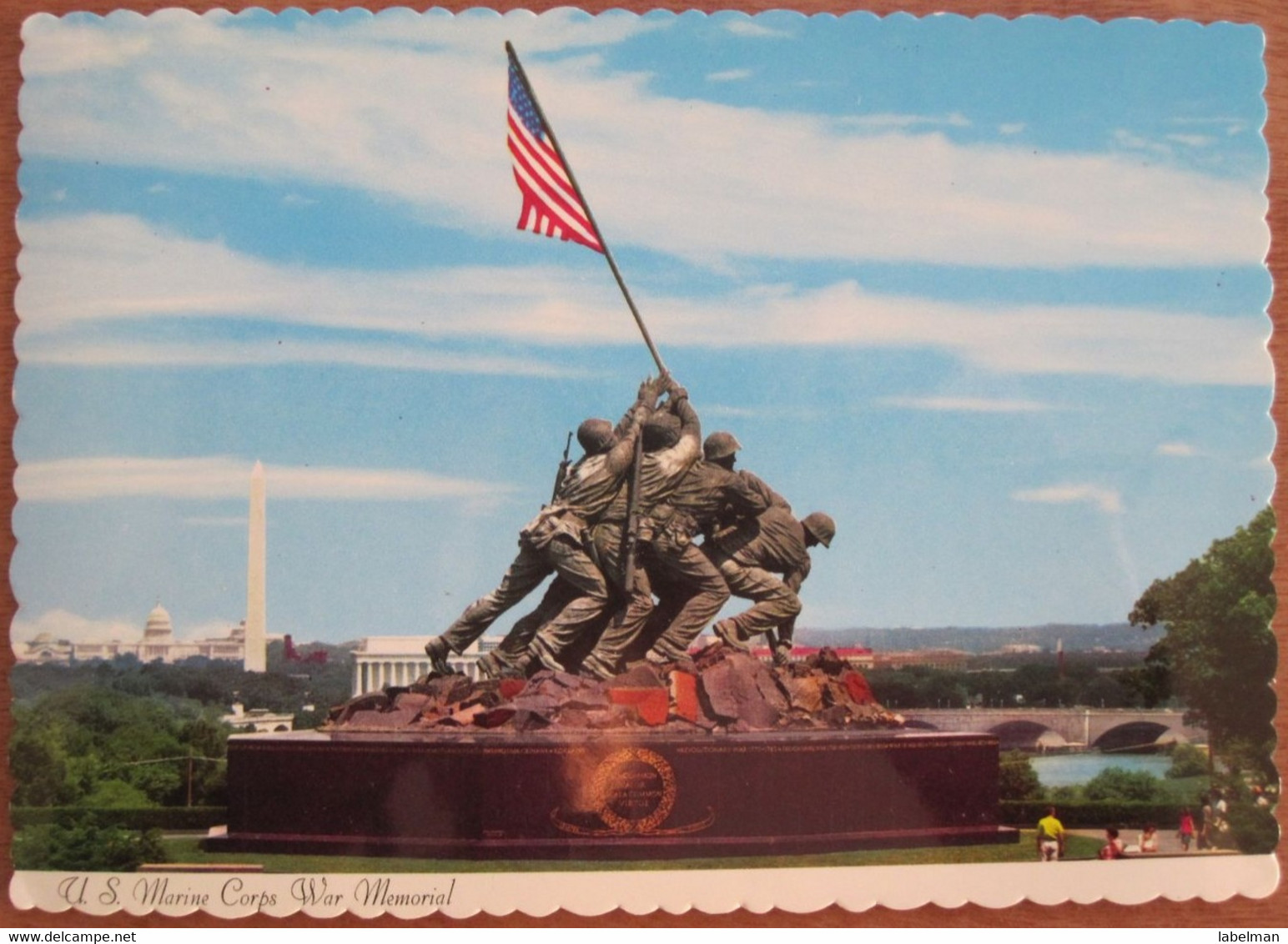 MARINES WAR MEMORIAL ARLINGTON VIRGINIA USA UNITED STATES CARD ANSICHTSKARTE CARTOLINA POSTCARD PC STAMP - Arlington