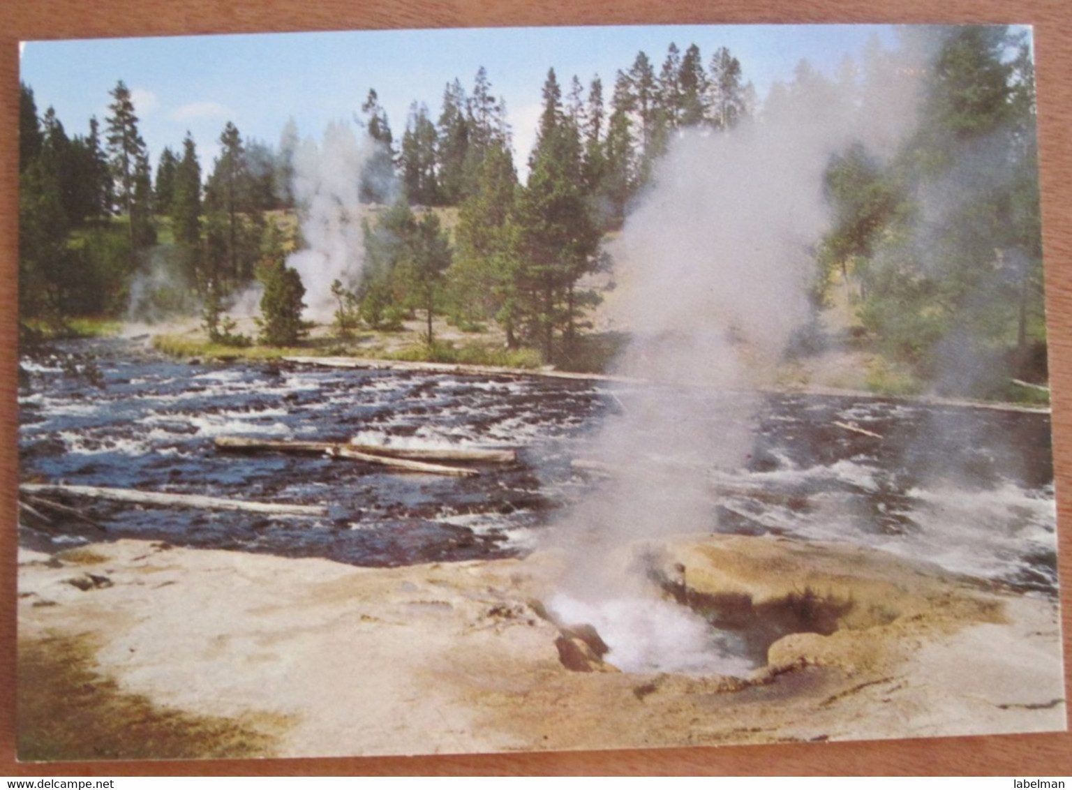 YELLOWSTONE NATIONAL PARK FIREHOLE RIVER GAYSER USA UNITED STATES CARD ANSICHTSKARTE CARTOLINA POSTCARD PC STAMP - San Jose