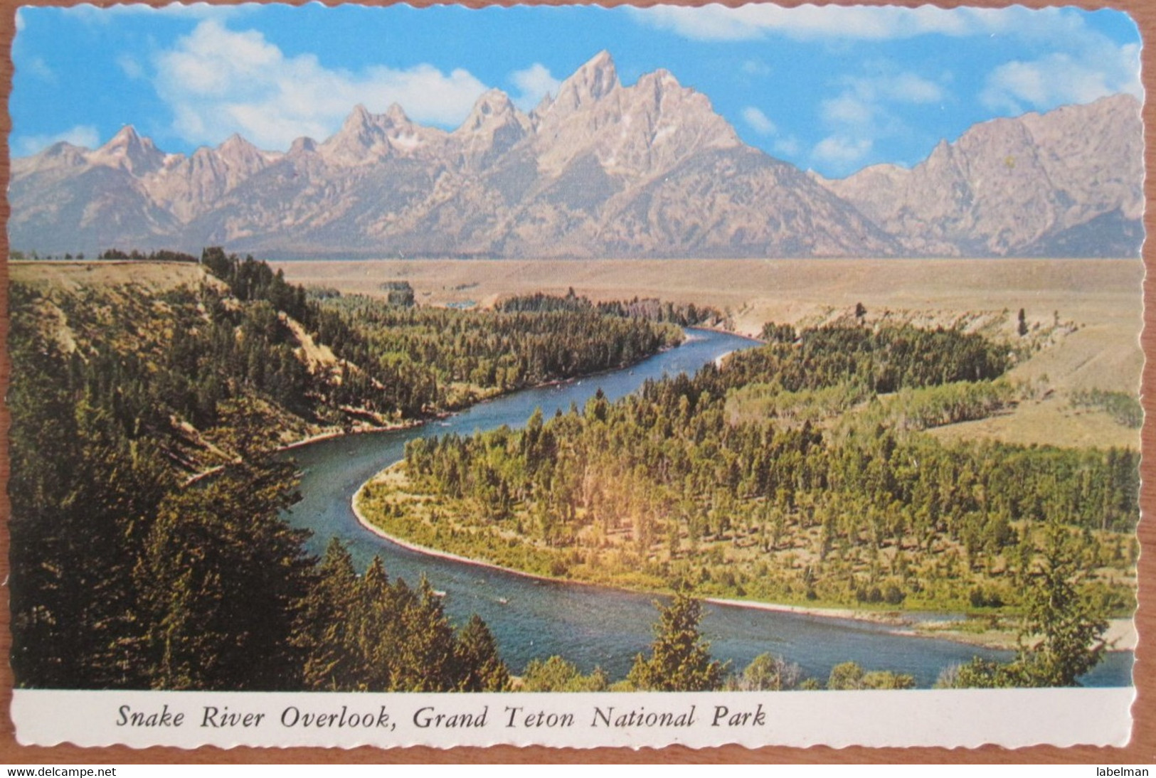 NATIONAL PARK GRAND TETONS SNAKE RIVER WYOMING UNITED STATES CARD ANSICHTSKARTE CARTOLINA POSTCARD PC STAMP - Evanston