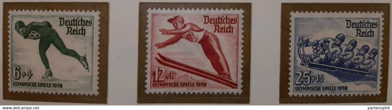 Germania Reich - Garmisch 1935 Winter  Olimpic Games / Sports / Giochi Olimpici - Set MH - Winter 1936: Garmisch-Partenkirchen