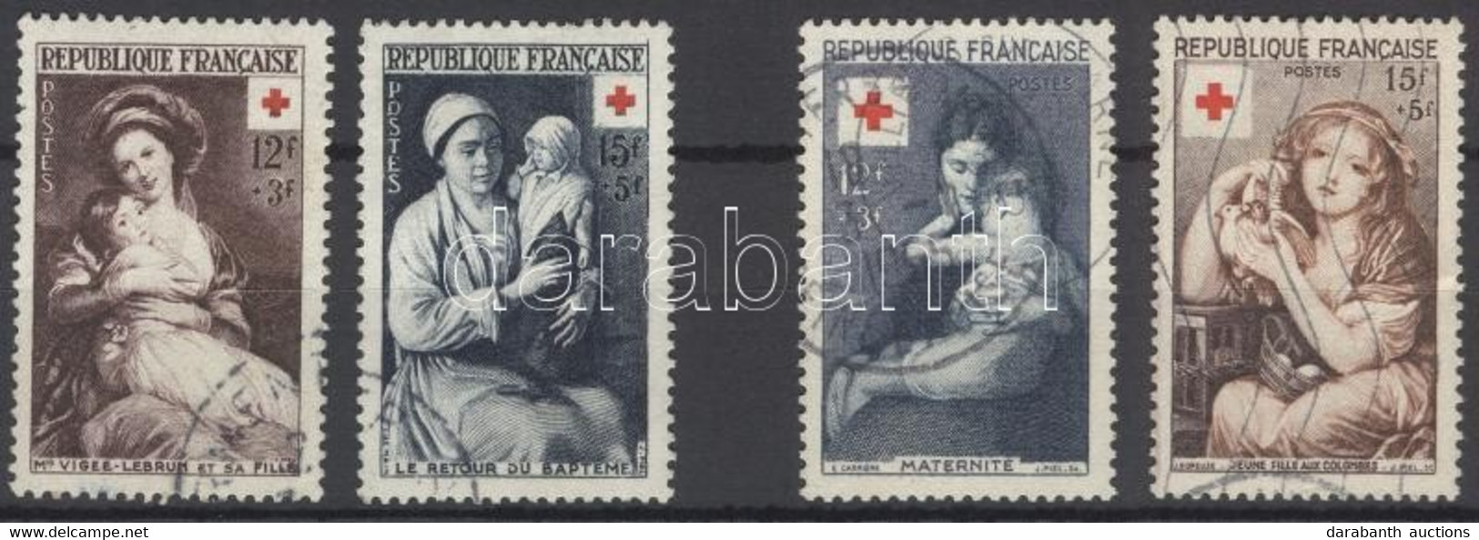 O 1953-1954 Vöröskereszt 2 Db Sor Mi 984-985 + Mi 1032-1033 - Autres & Non Classés