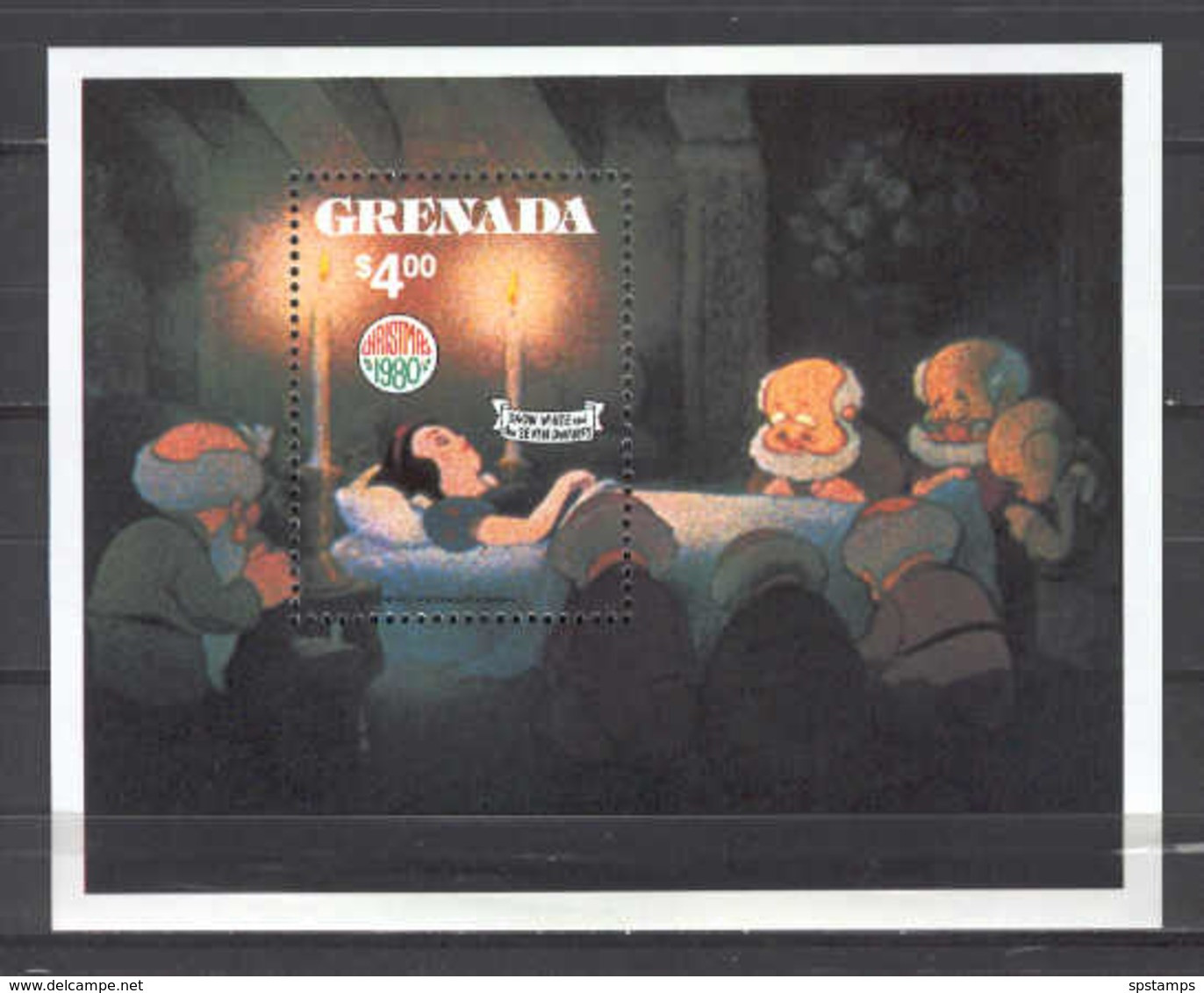 Disney Grenada 1980 Christmas - Snow White MS MNH - Disney