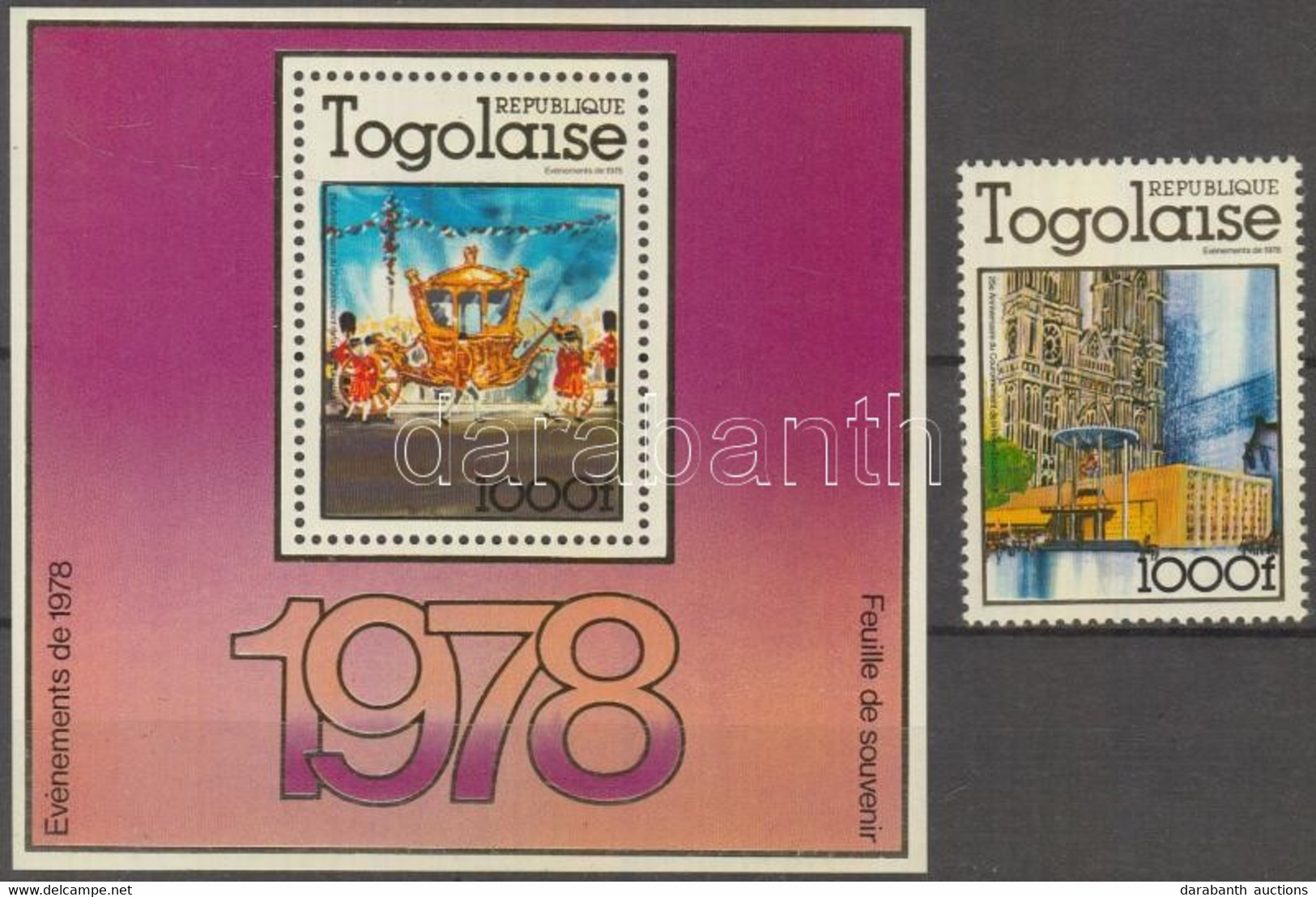 ** 1978 II. Erzsébet Koronázásának 25. évfordulója Mi 1280 A + Blokk Mi 127 A - Autres & Non Classés