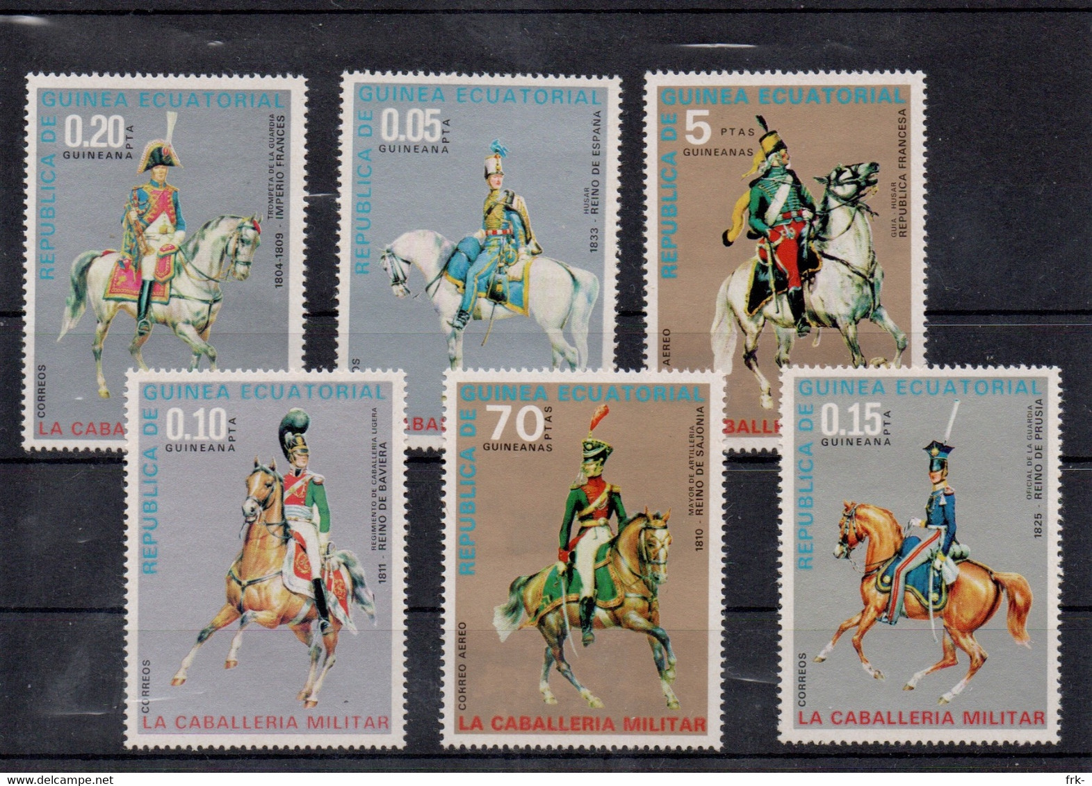 Guine Equatiorial 1976 Mnh Caballeria Militar - Äquatorial-Guinea