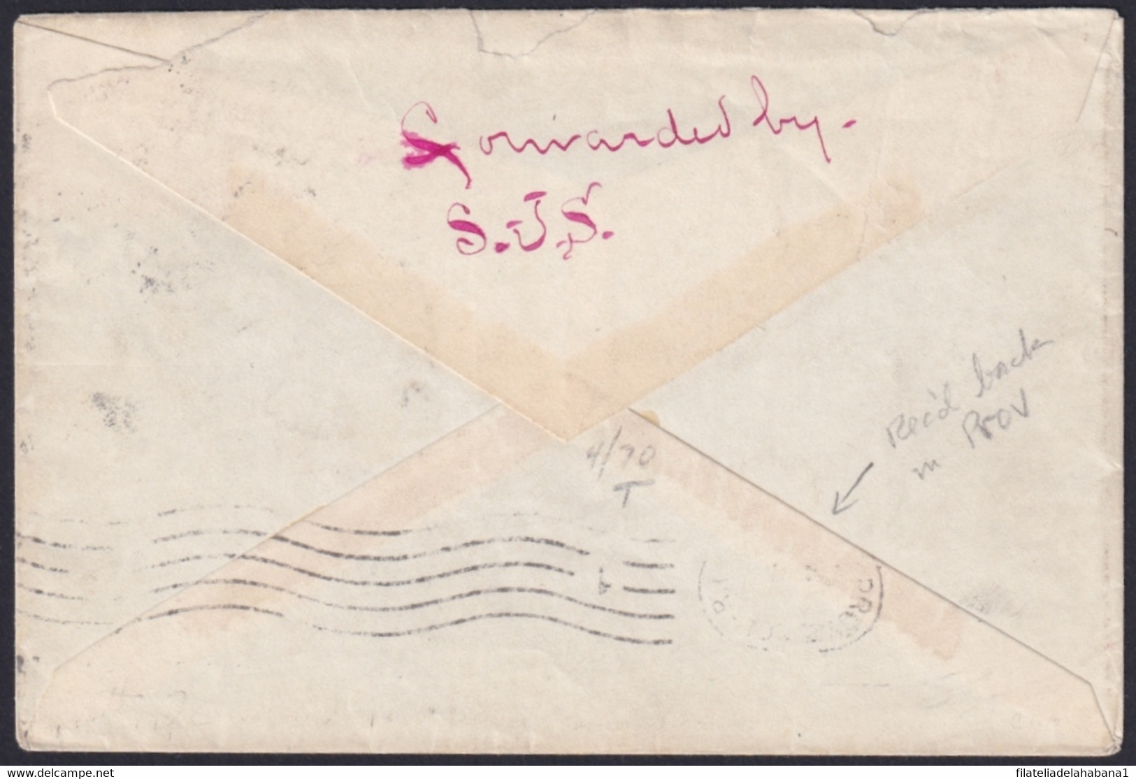 1899-H-257 CUBA US OCCUPATION 1899 MILITAR STATION HAVANA RETURNED COVER TO US. - Storia Postale