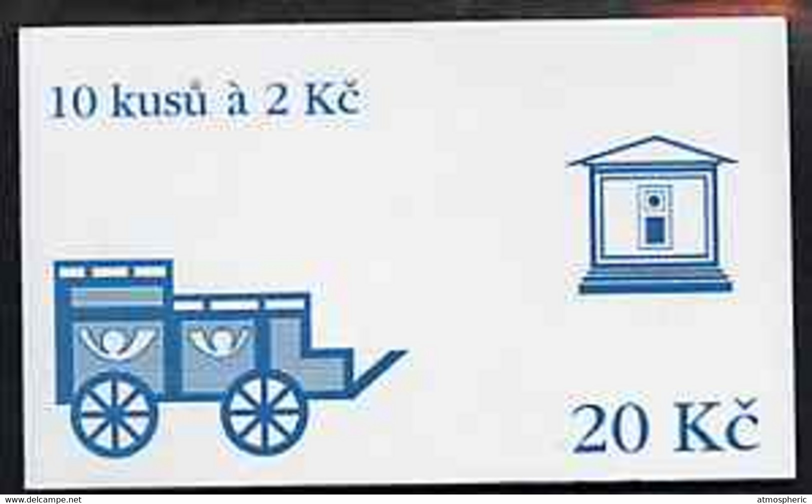 Booklet - Czech Republic 1993 Usti Nad Labem 20kc Booklet (Mailcart On Cover) Complete And Fine Containing Pane Of 10 X - Other & Unclassified