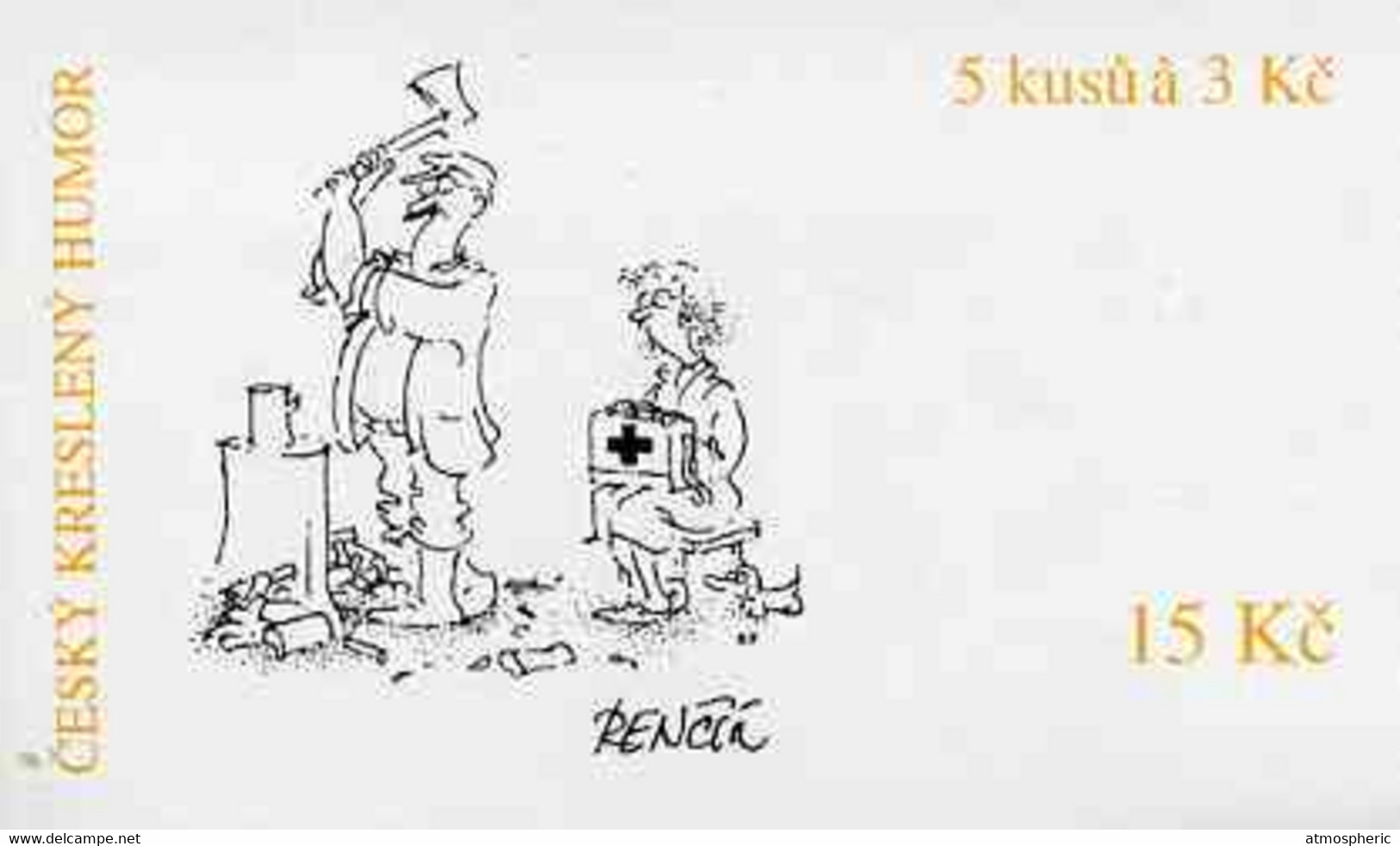 Booklet - Czech Republic 1995 Cartoons 15kc Booklet Complete And Fine Containing Pane Of 5 X 3kc - Autres & Non Classés