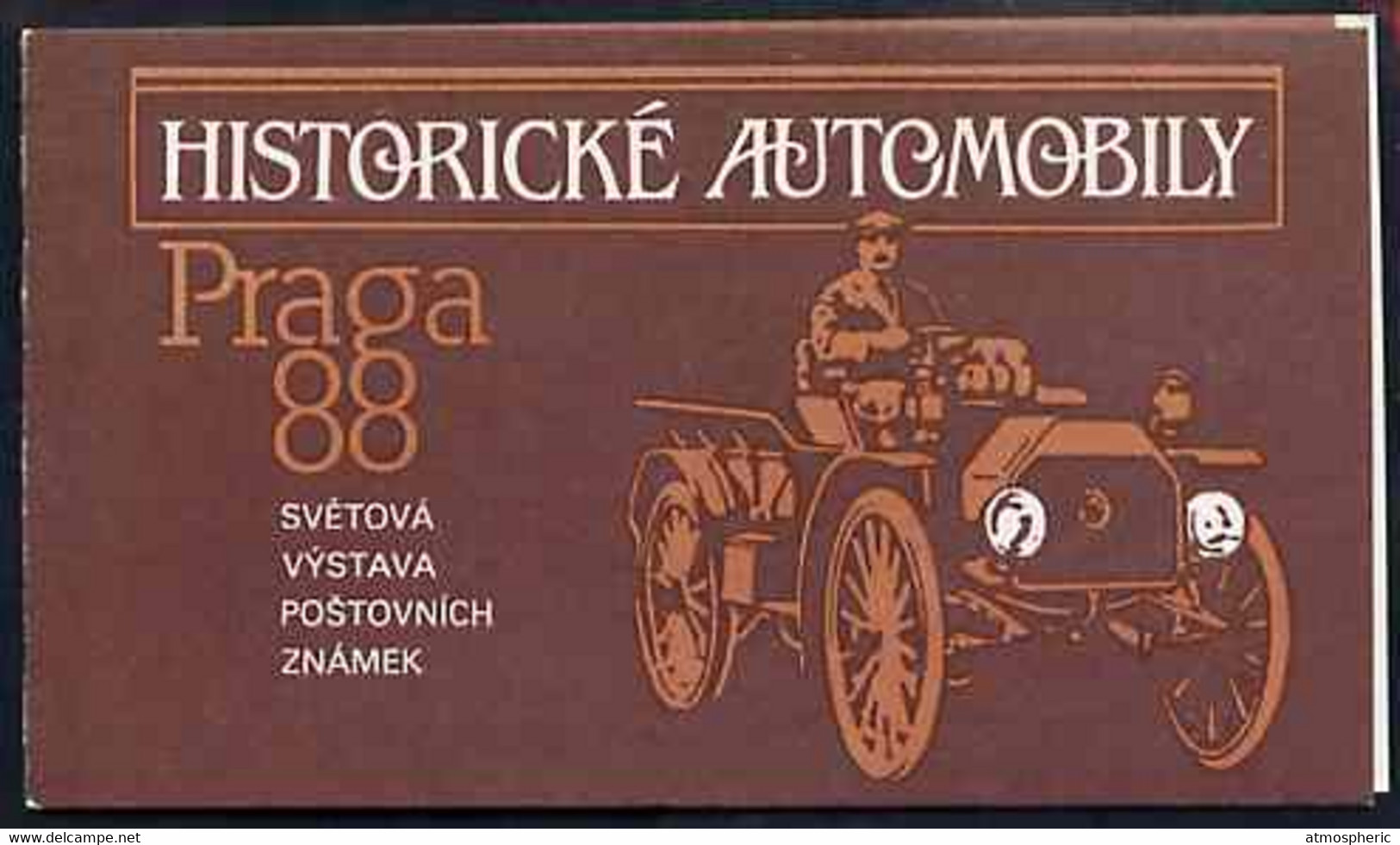 Booklet - Czechoslovakia 1988 'Praga 88' Stamp Exhibition 18kc Booklet (Historic Cars) Complete And Fine, Mi MH1 - Autres & Non Classés