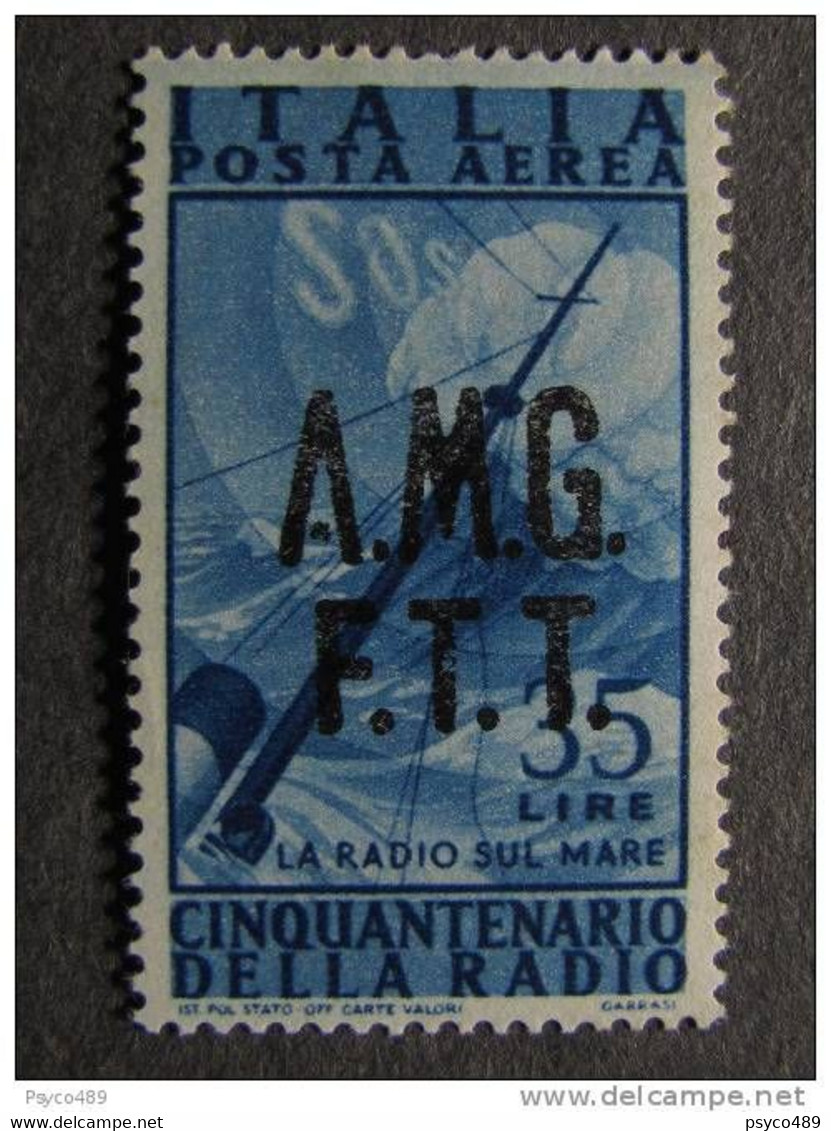 ITALIA Trieste AMG-FTT Aerea-1947- "Radio" £. 35 MNH** (descrizione) - Poste Aérienne