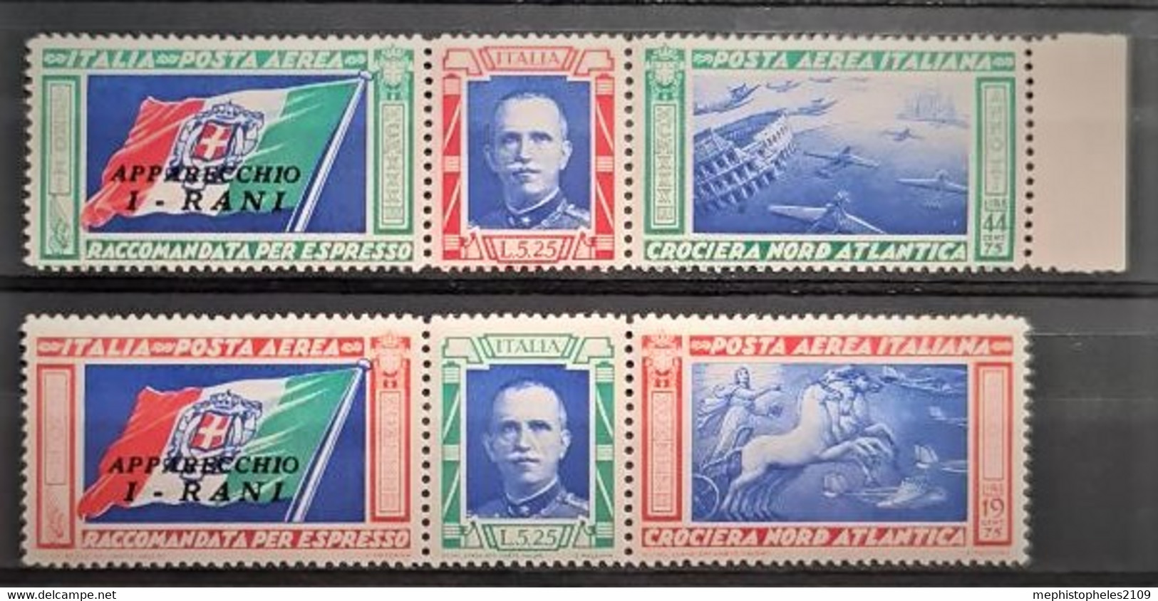 ITALY / ITALIA 1933 - MNH - Sc# C48, C49 - Balbo's Transatlantic Flight Issue - Airmail