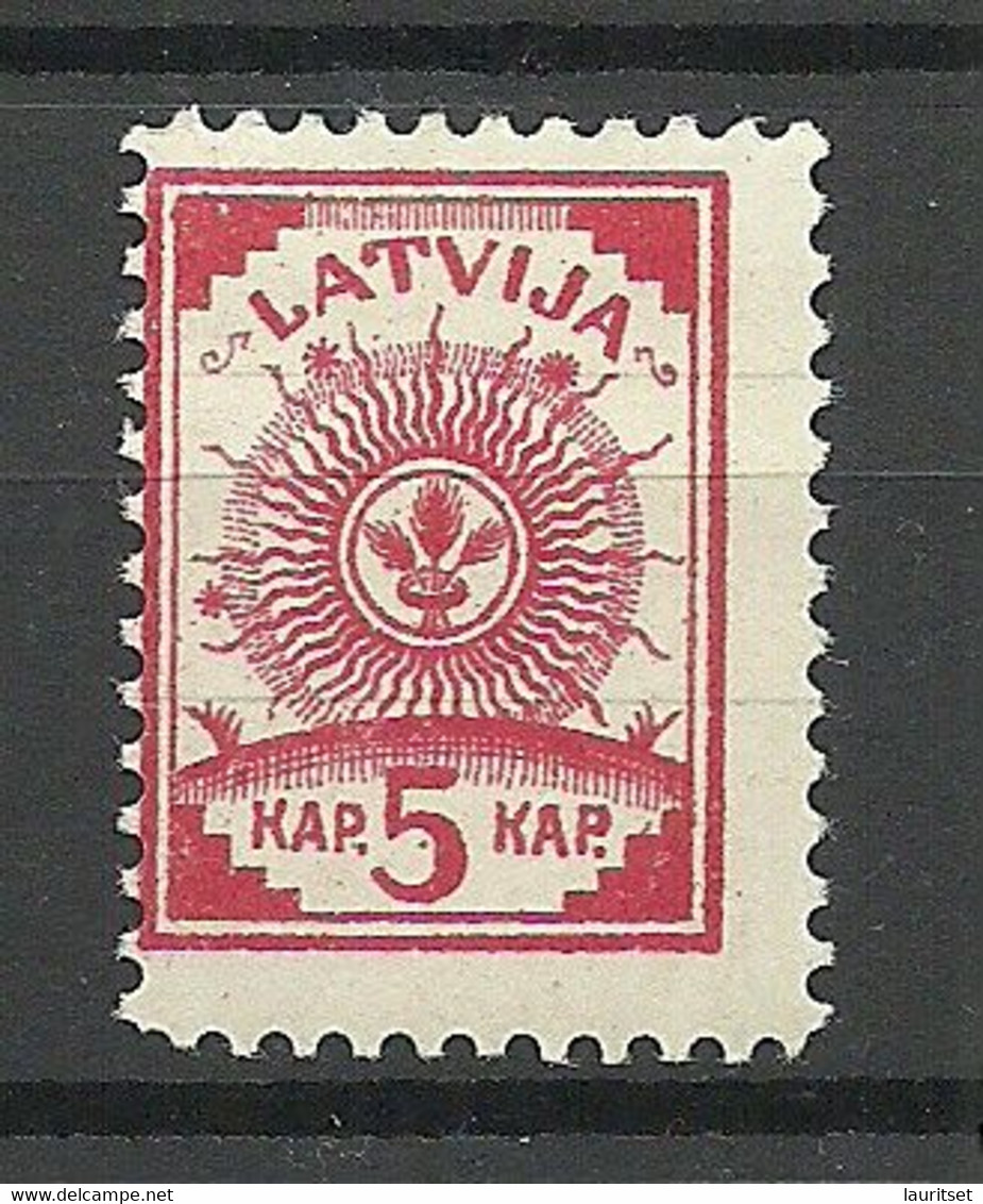 LETTLAND Latvia 1919 Michel 3 A * With 2 Stripes Only - Letland