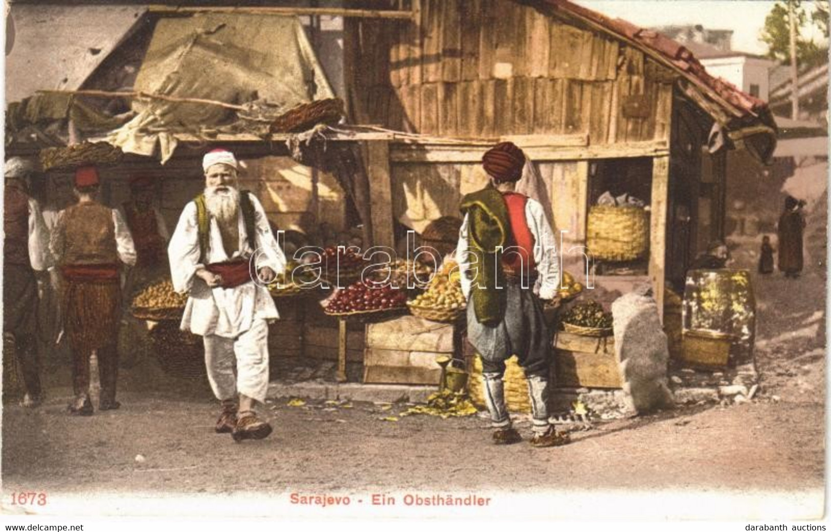 T2/T3 Sarajevo, Ein Obsthändler / Bosnian Folklore, Market, Fruit Vendor (EK) - Non Classés