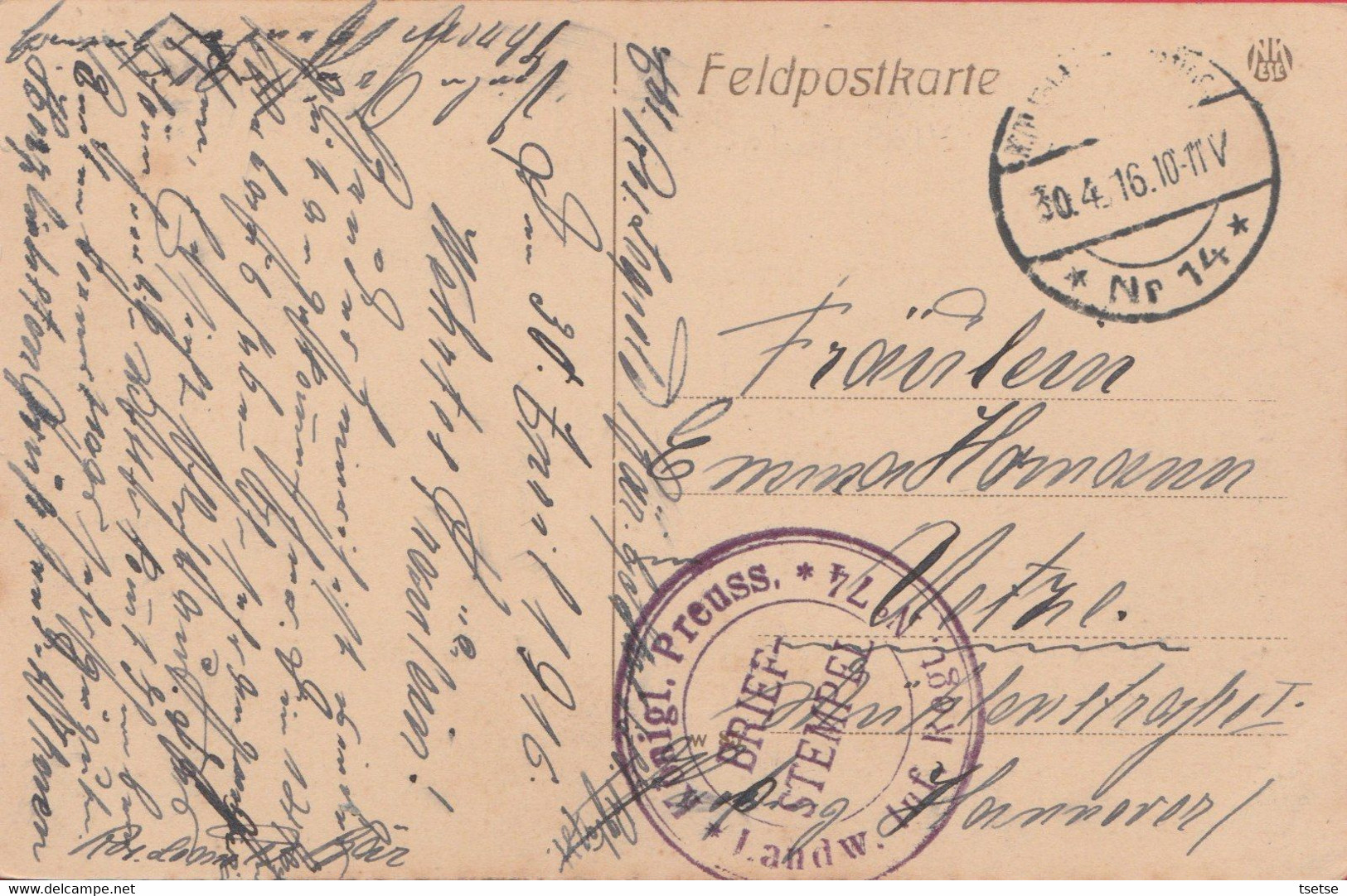 Diksmuide ... Oorlog 14-18 - Bahnhof , Vom Feinde Zerstört - Duitse Postkaart - Feldpost 1916 ( Verso Zien ) - Diksmuide