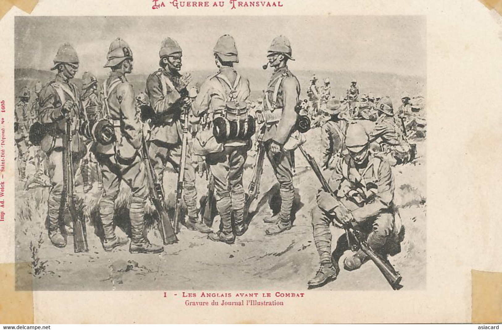 Boer War Journal Illustration Transvaal Art Card . British Before The Fight . - Sudáfrica