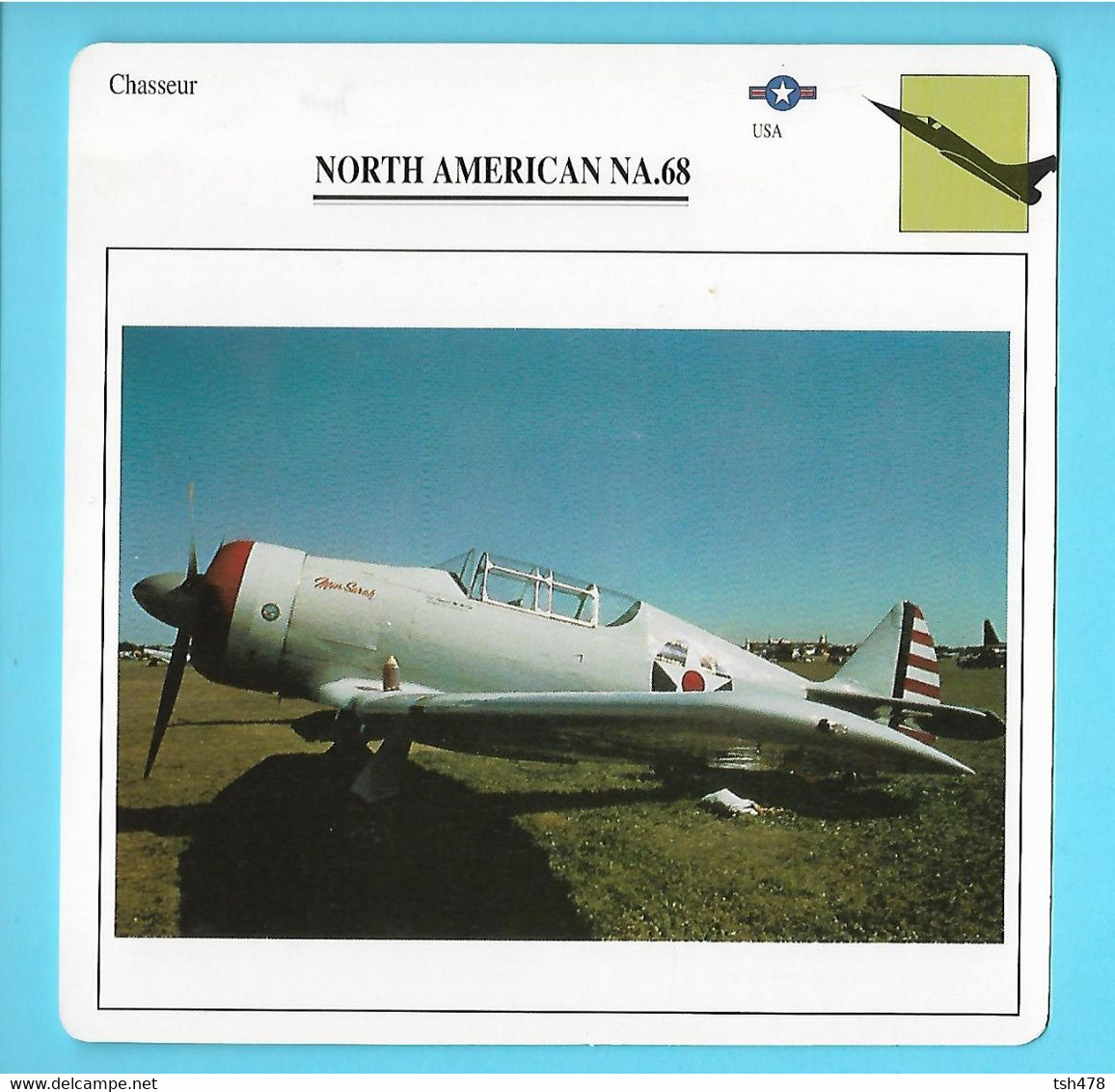 FICHE AVION----chasseur--USA----NORTH AMERICAN NA.68---voir 2 Scans - Vliegtuigen