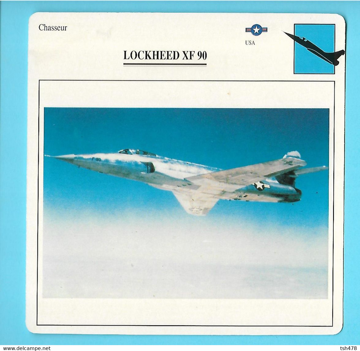 FICHE AVION----chasseur--USA---LOCKHEED XF 90--voir 2 Scans - Vliegtuigen