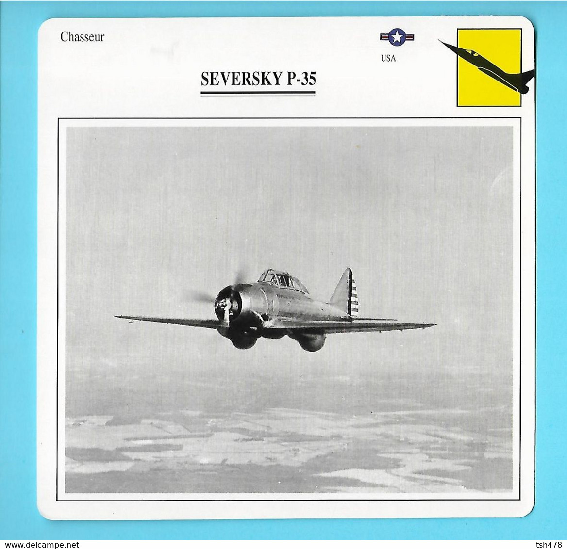 FICHE AVION----chasseur--USA---SEVERSKY P-35--voir 2 Scans - Vliegtuigen