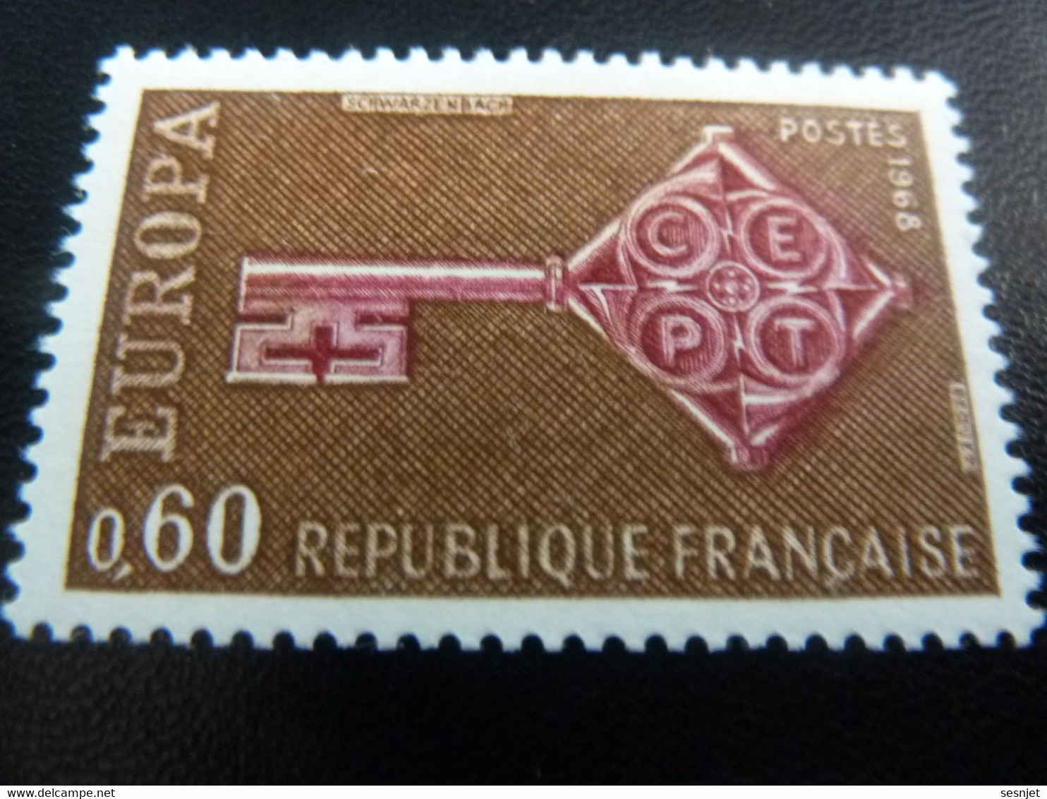 Europa-Cept - 60c. - Yt 1557 - Brun Et Violet - Neuf Sans Trace De Charnière - Année 1968 - - 1968