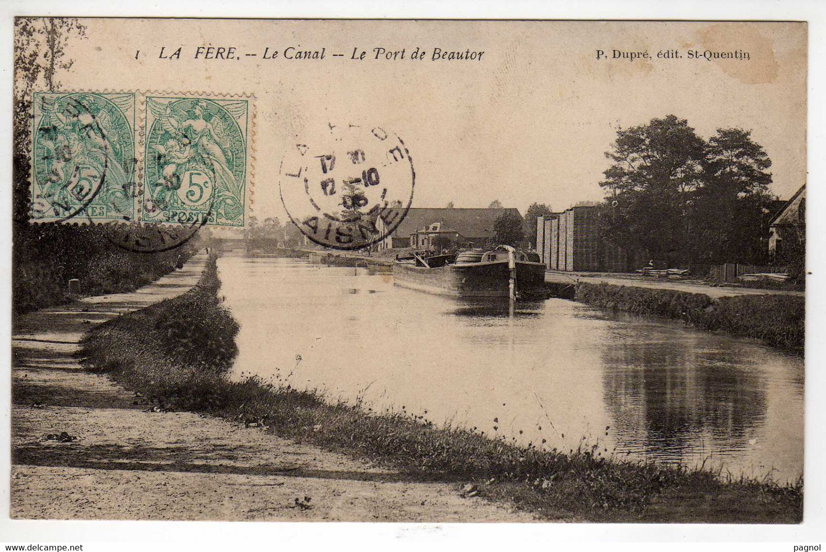 02 : La Fère : Le Canal - Le Port De Beautor - Fere En Tardenois