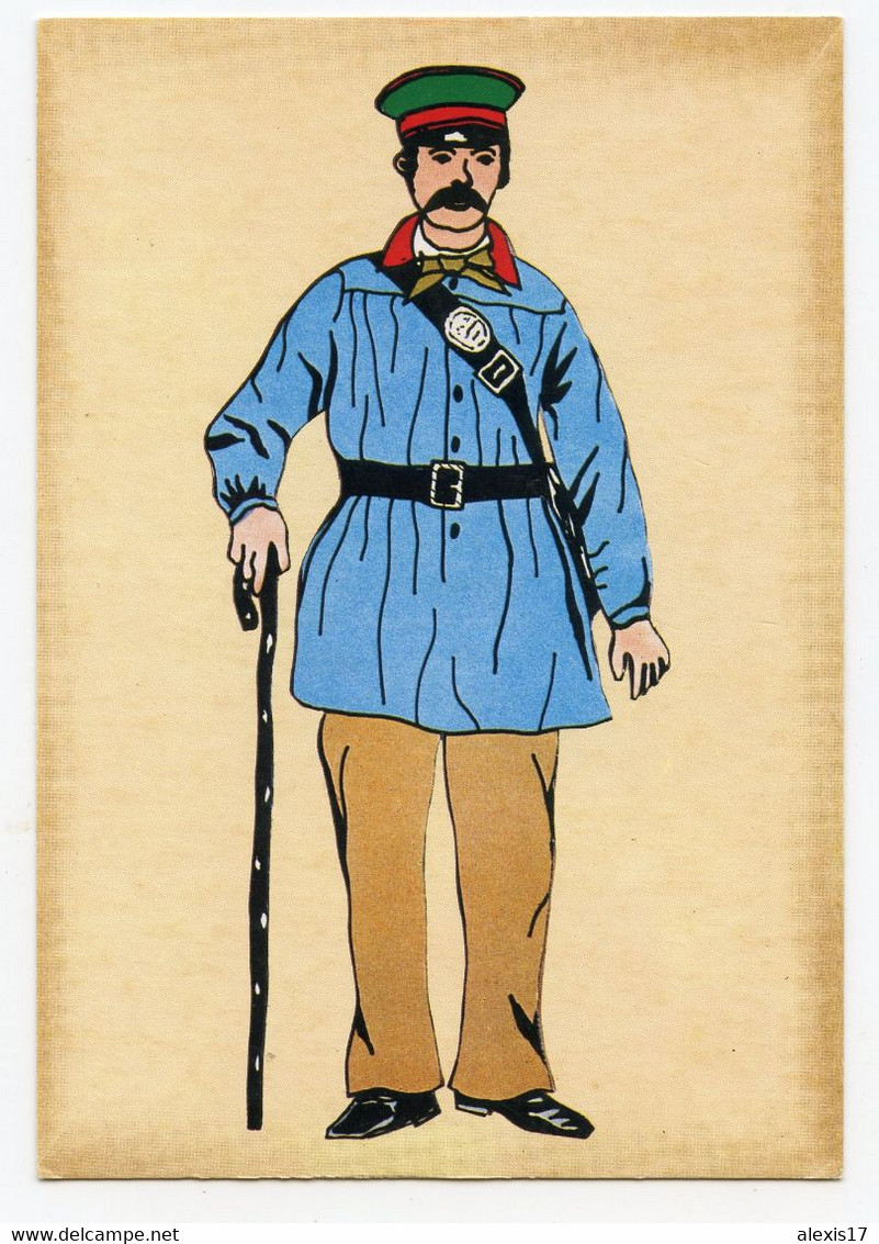 Métier. Poste Et Facteur Rural En Costume D'époque Sous Le Second Empire (1862) - Poste & Facteurs
