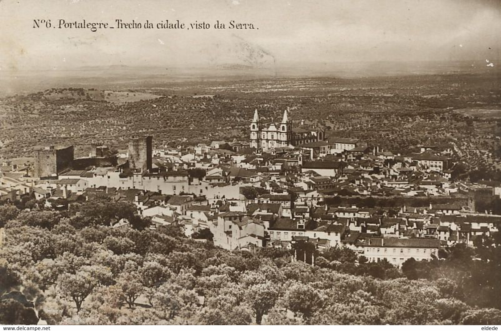 Portalegre Trecho Da Cidade , Visto Da Serra .  Antonio Franco - Portalegre