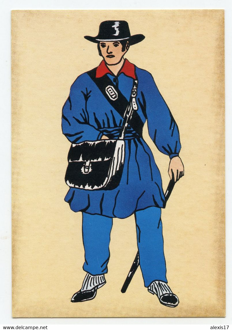 Métier. Poste Et Facteur Rural En Costume D'époque   (1844 ) - Poste & Facteurs