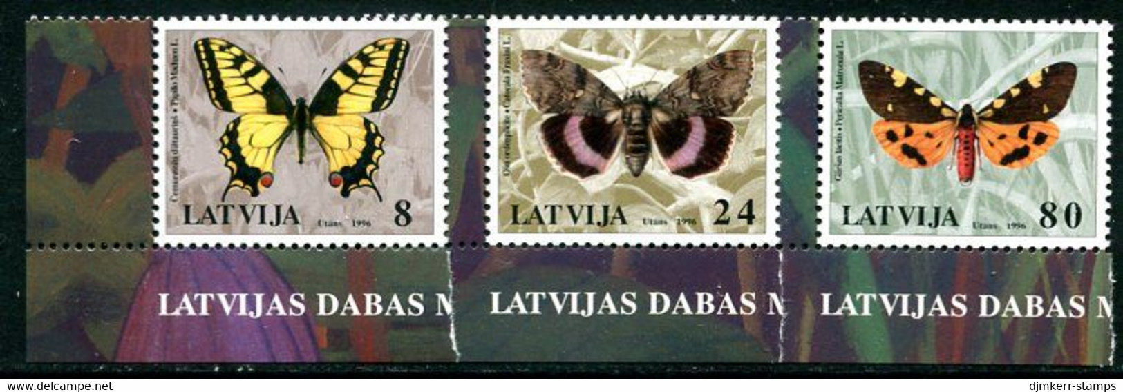 LATVIA 1996 Butterflies MNH / **.  Michel 432-34 - Lettland