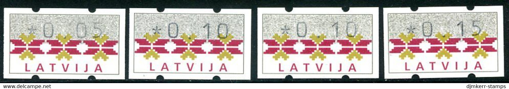 LATVIA 1994 ATM Labels (4)  MNH / **.  Michel 1 - Lettland