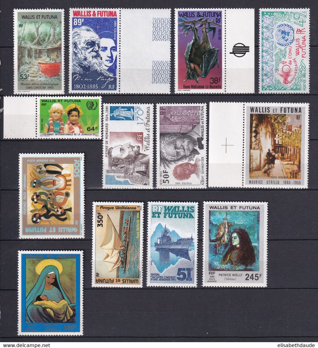WALLIS - ANNEE 1985 INCOMPLETE (MANQUE SERIE 323/328) POSTE AERIENNE COMPLETE ! ** MNH- COTE = 66.55 EUR. - Unused Stamps