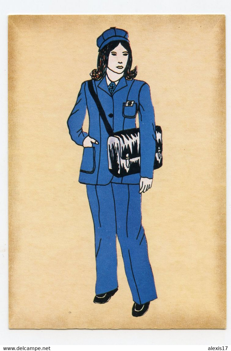 Métier. Poste Et Facteur Rural En Costume D'époque  Femme Factrice (1978 ) - Poste & Facteurs