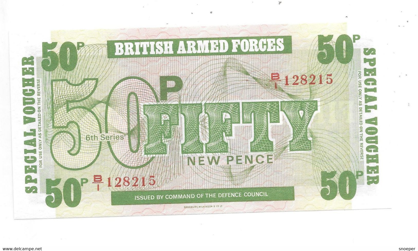 British Armed Forces 6° Series - 50 New Pence UNC - Autorità Militare Britannica