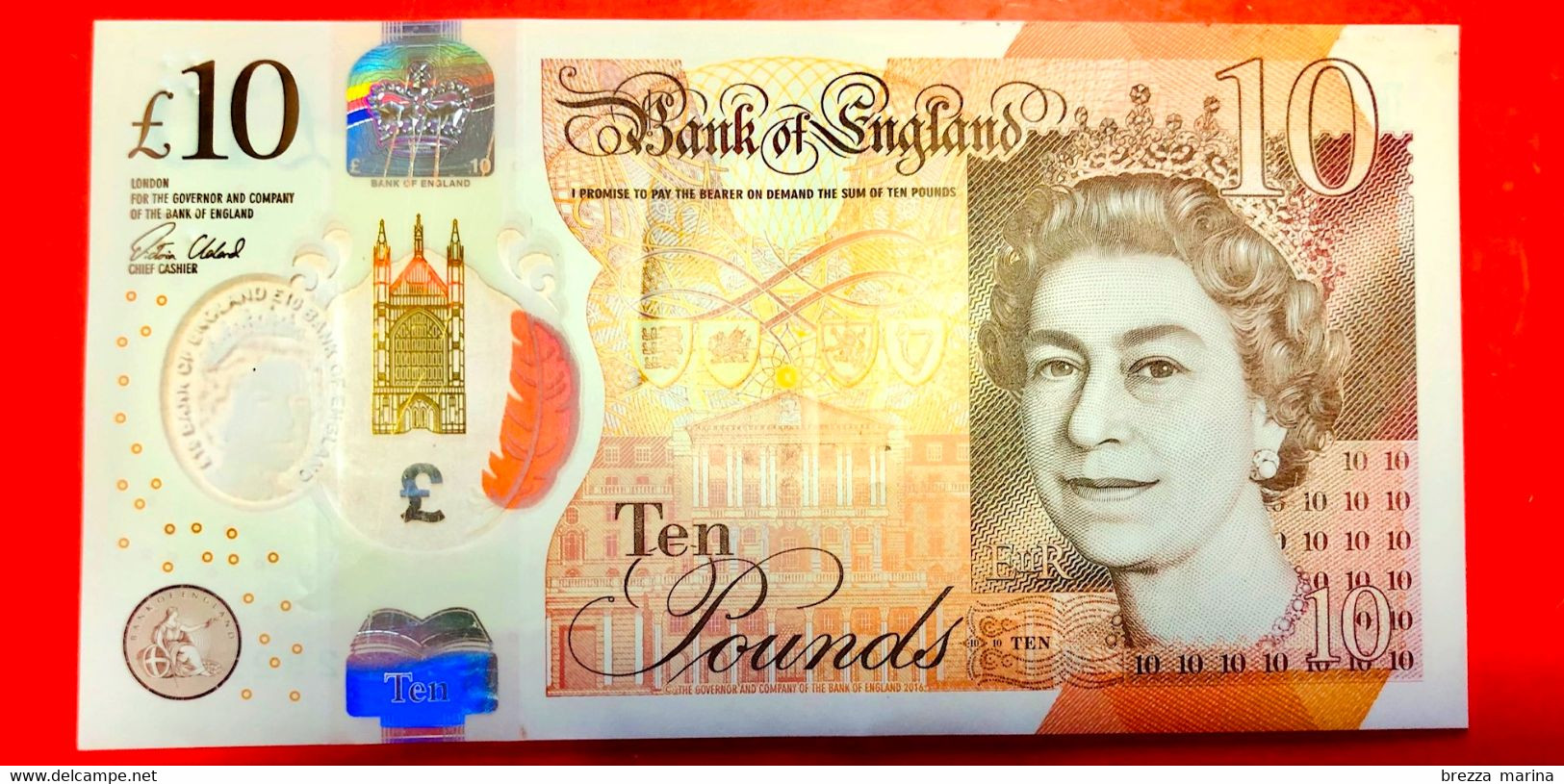 INGHILTERRA - GB - Bank Of England - 2017 - Banconota Polimerica - Jane Austen - 10 Sterline - 10 Pounds