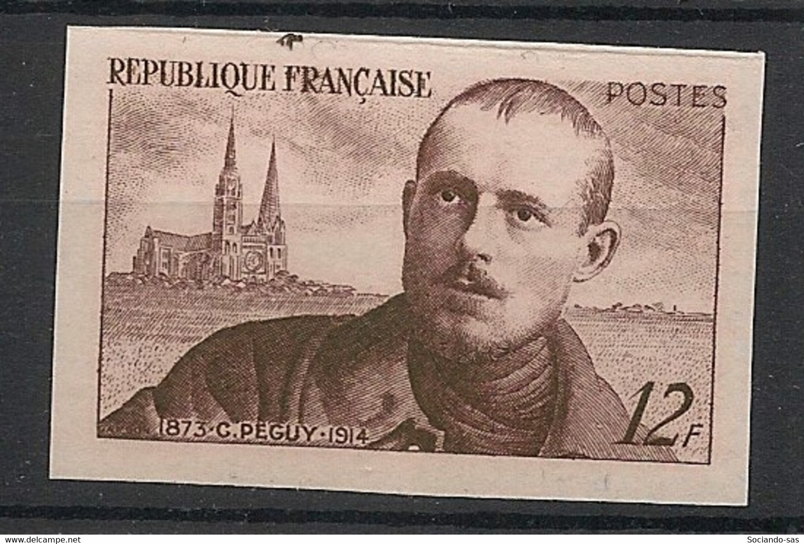 FRANCE - 1950 - N°Yv. 865a - Charles Peguy - Non Dentelé / Imperf. - Neuf Luxe ** / MNH / Postfrisch - 1941-1950