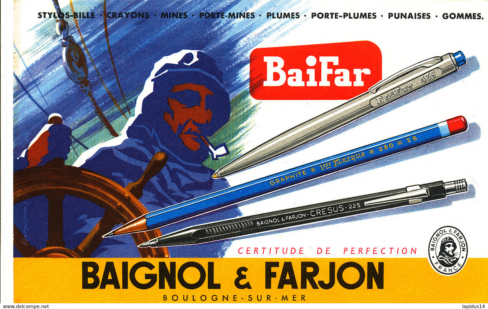 BU 2134 /   BUVARD-   BAIFAR BAIGNOL  & FARJON   ( 21,00 Cm X 13,50 Cm ) - Papeterie