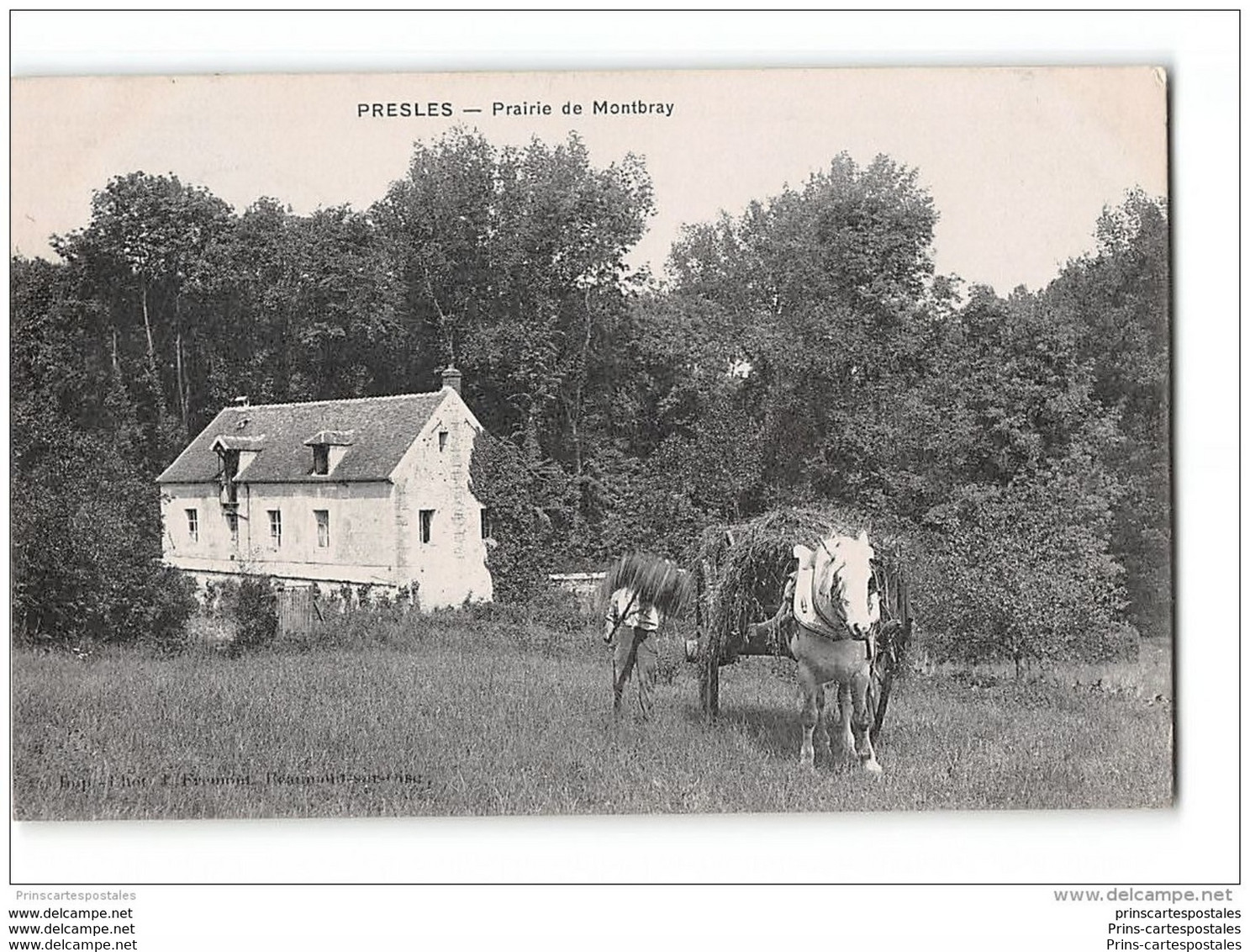 CPA 95 Presles Prairie De Montbray Une Fenaison - Presles