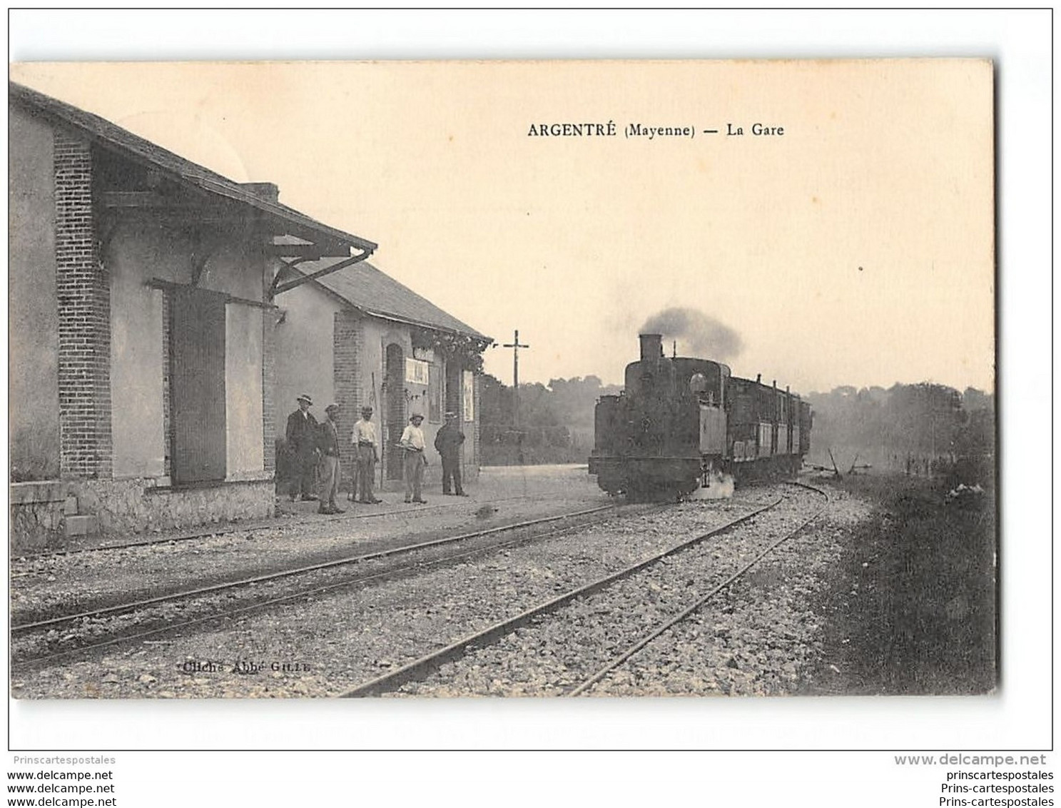 CPA 53 Argentré La Gare Et Le Train Tramway Ligne De Mayenne St Jean - Argentre