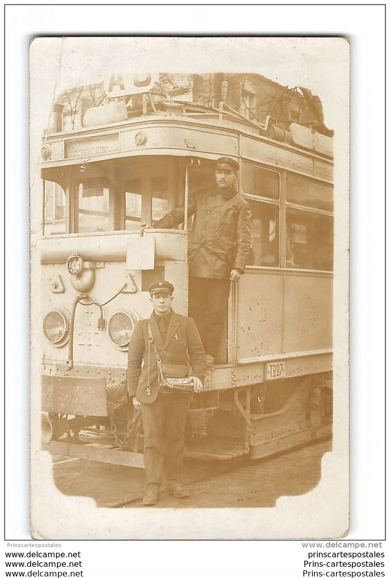 CPA 93 Aubervilliers Carte Photo Le Tramway - Aubervilliers