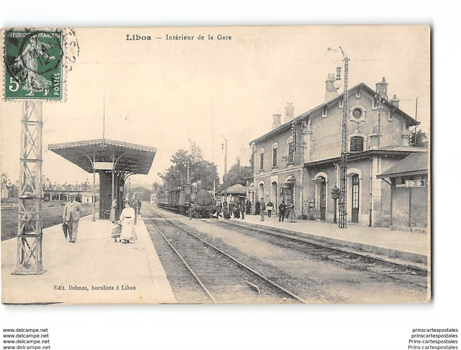 CPA 47 Libos La Gare Et Le Train - Libos