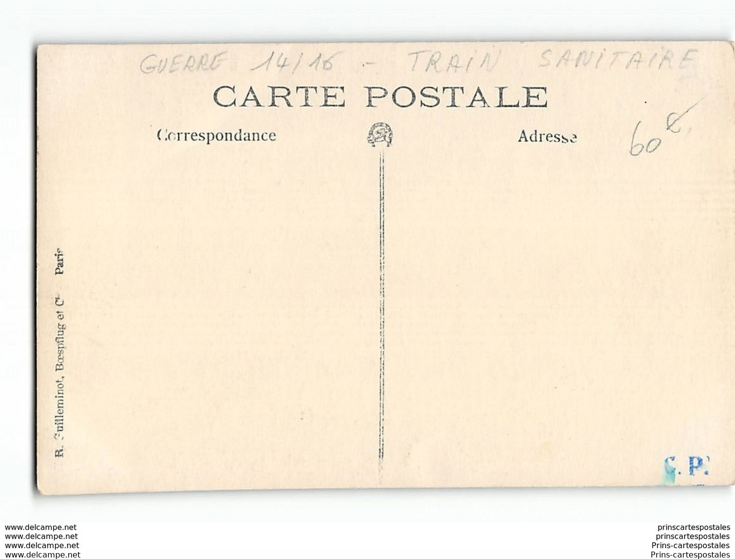 CPA Carte Photo Interieur D'un Train Sanitaire - Other & Unclassified