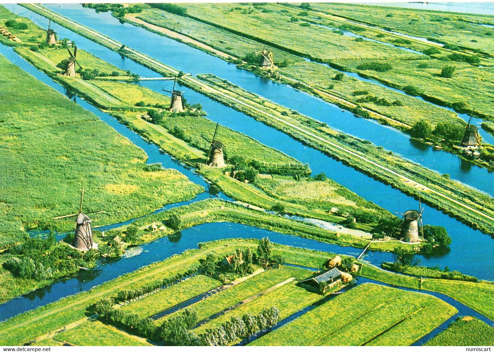 Pays-Bas Holland Moulin à Vent Moulin à Vent Molens Kinderdijk - Kinderdijk