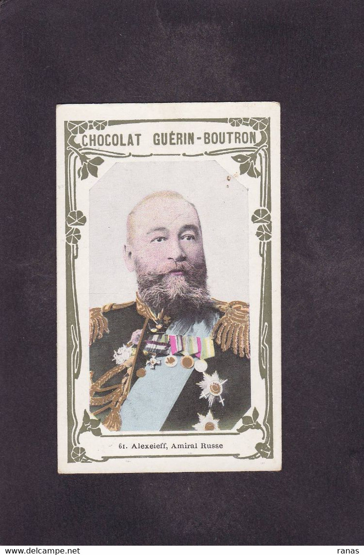 Chromo Russie Russia Russian Personnalités Russes Chocolat Guérin Boutron Voir Dos Royalty - Russland