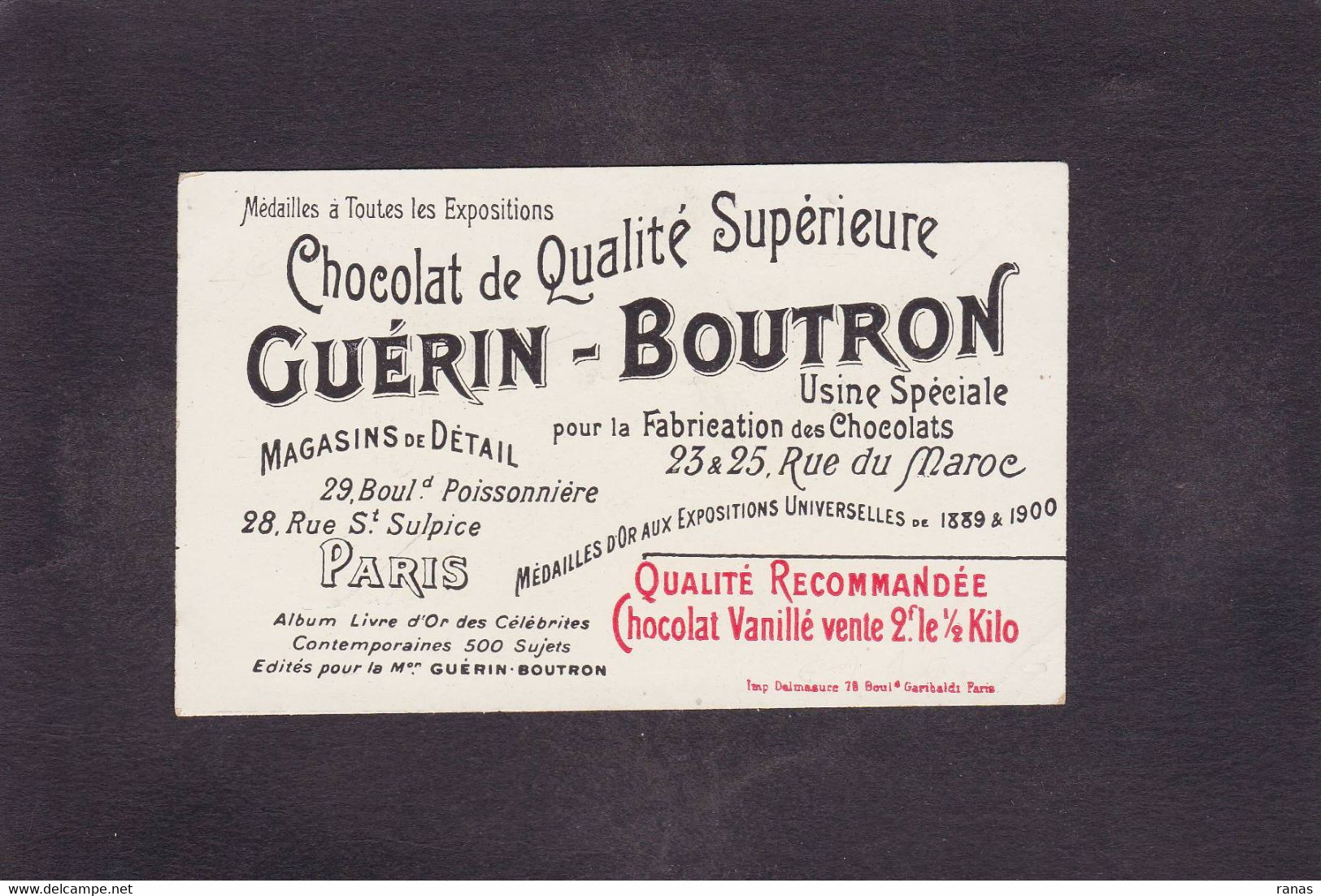 Chromo Russie Russia Russian Personnalités Russes Chocolat Guérin Boutron Voir Dos Royalty - Russland