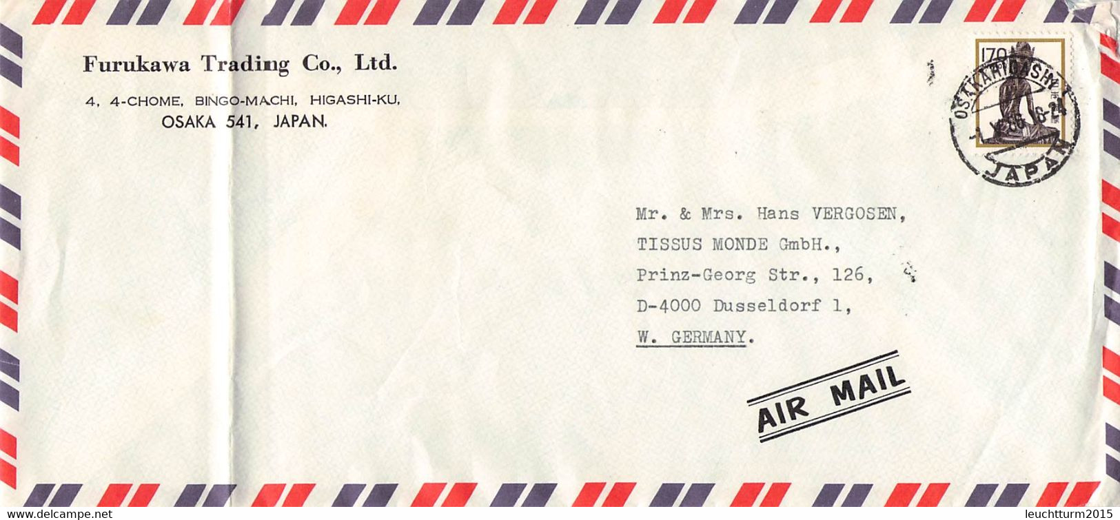 JAPAN - AIRMAIL 1966 OSAKA > DÜSSELDORF //G156 - Briefe U. Dokumente