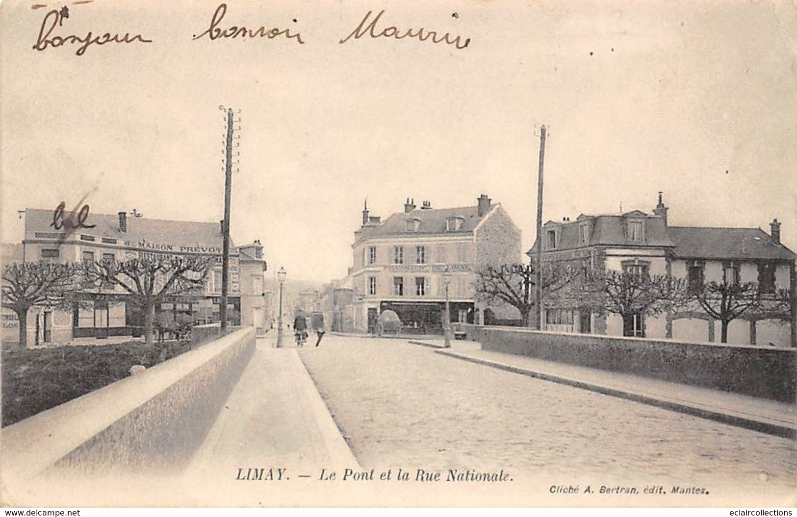 Limay         78            Le Pont Et La Rue Nationale         (voir Scan) - Limay