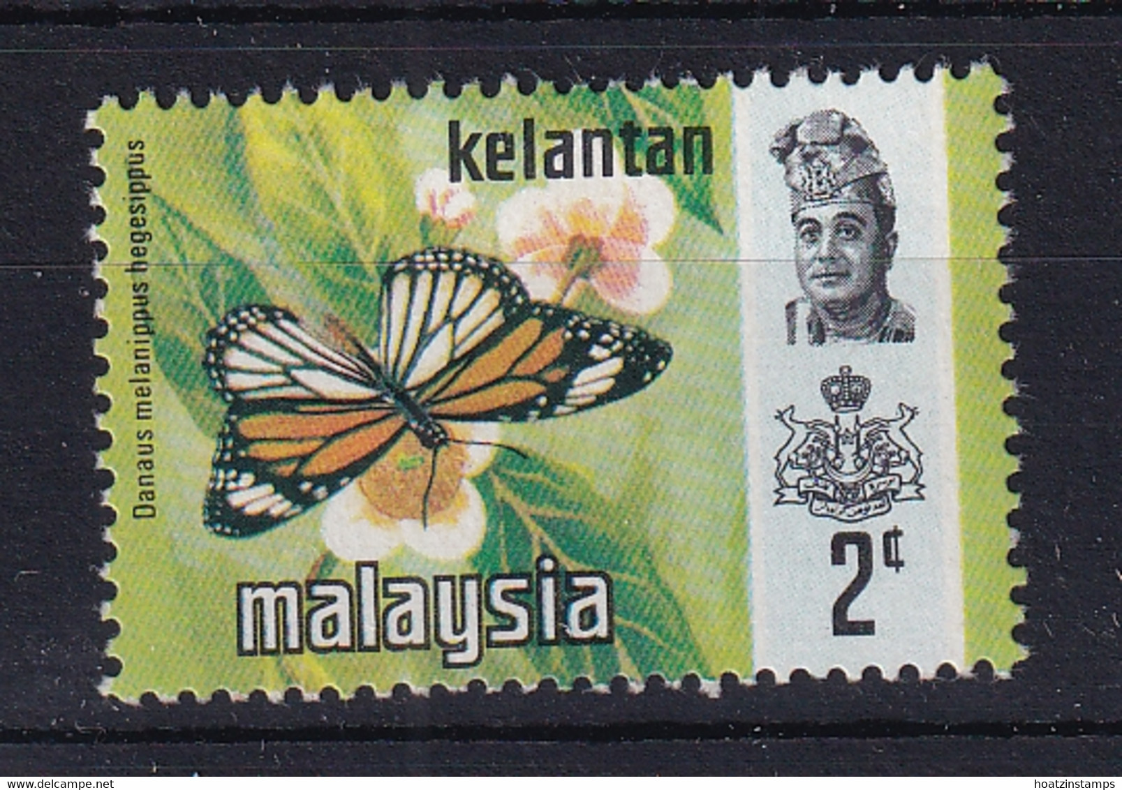 Malaya - Kelantan: 1971/78   Butterflies    SG113    2c    [Litho]   Mh - Kelantan