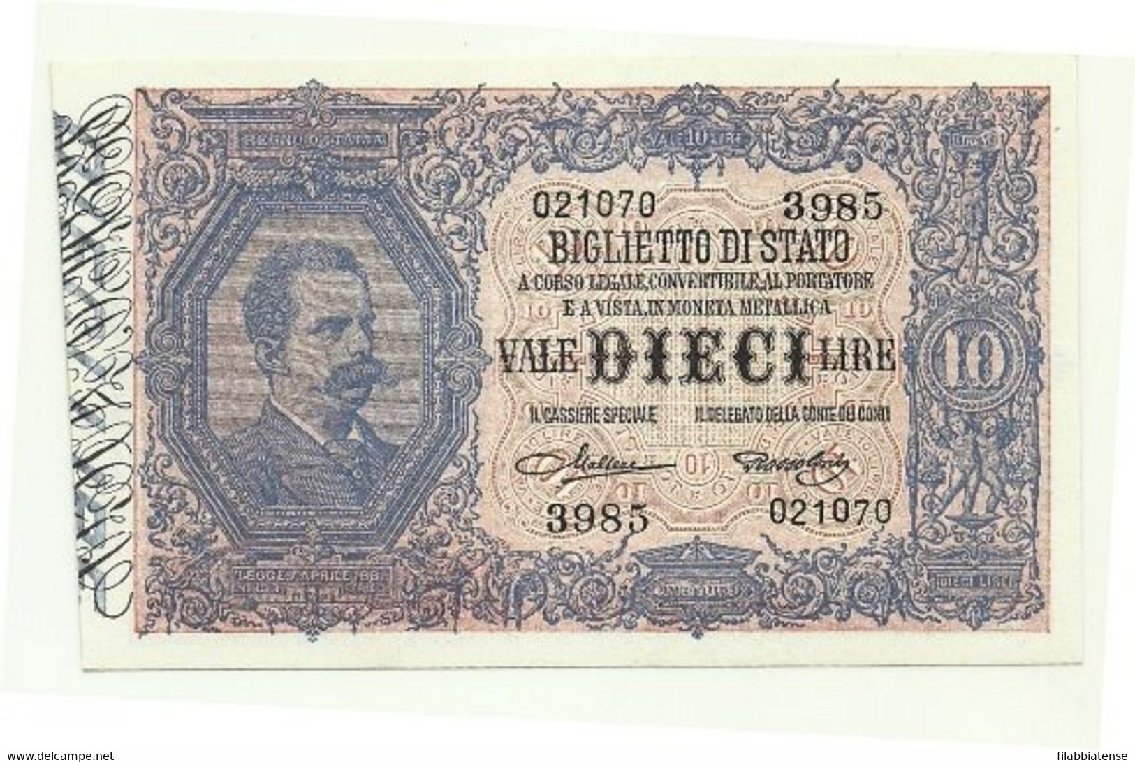 Italia - 10 Lire 1923 Maltese     ---- - Italia – 10 Lire