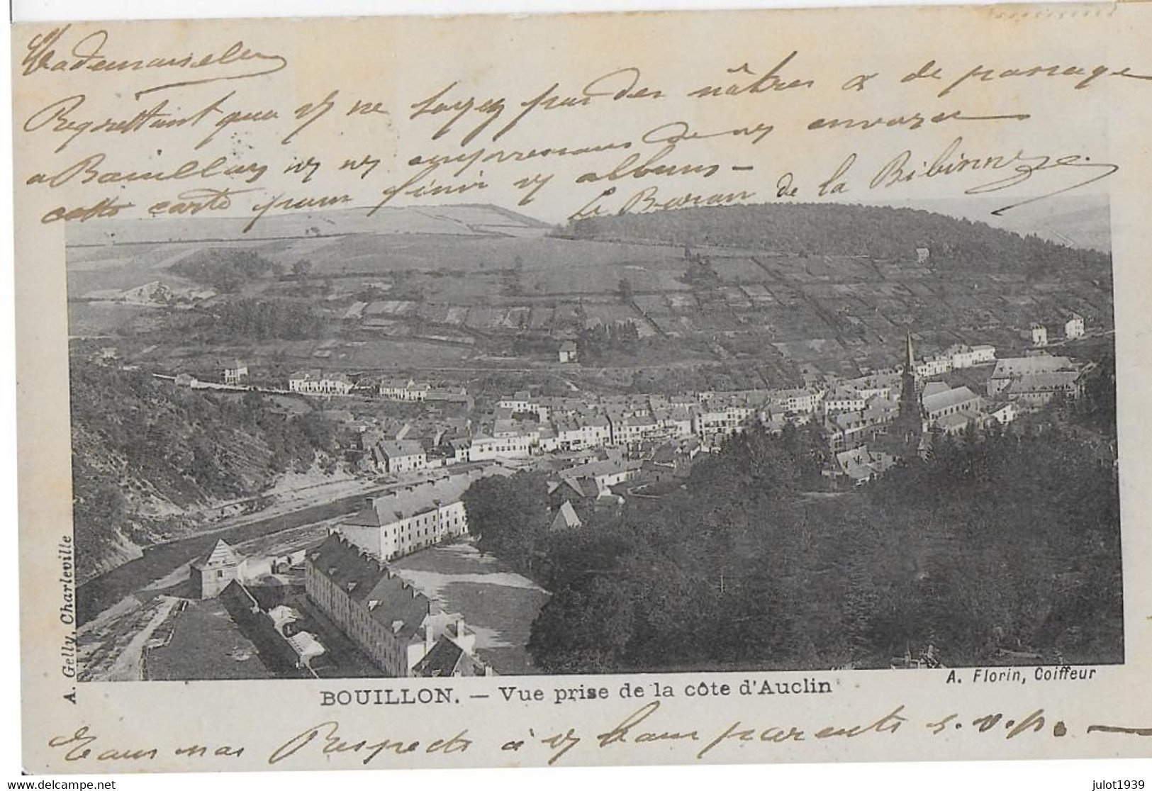 BOUILLON ..-- Panorama . 1901 Vers SEDAN ( Melle Marthe BERTRAND ) . Voir Verso . - Bouillon