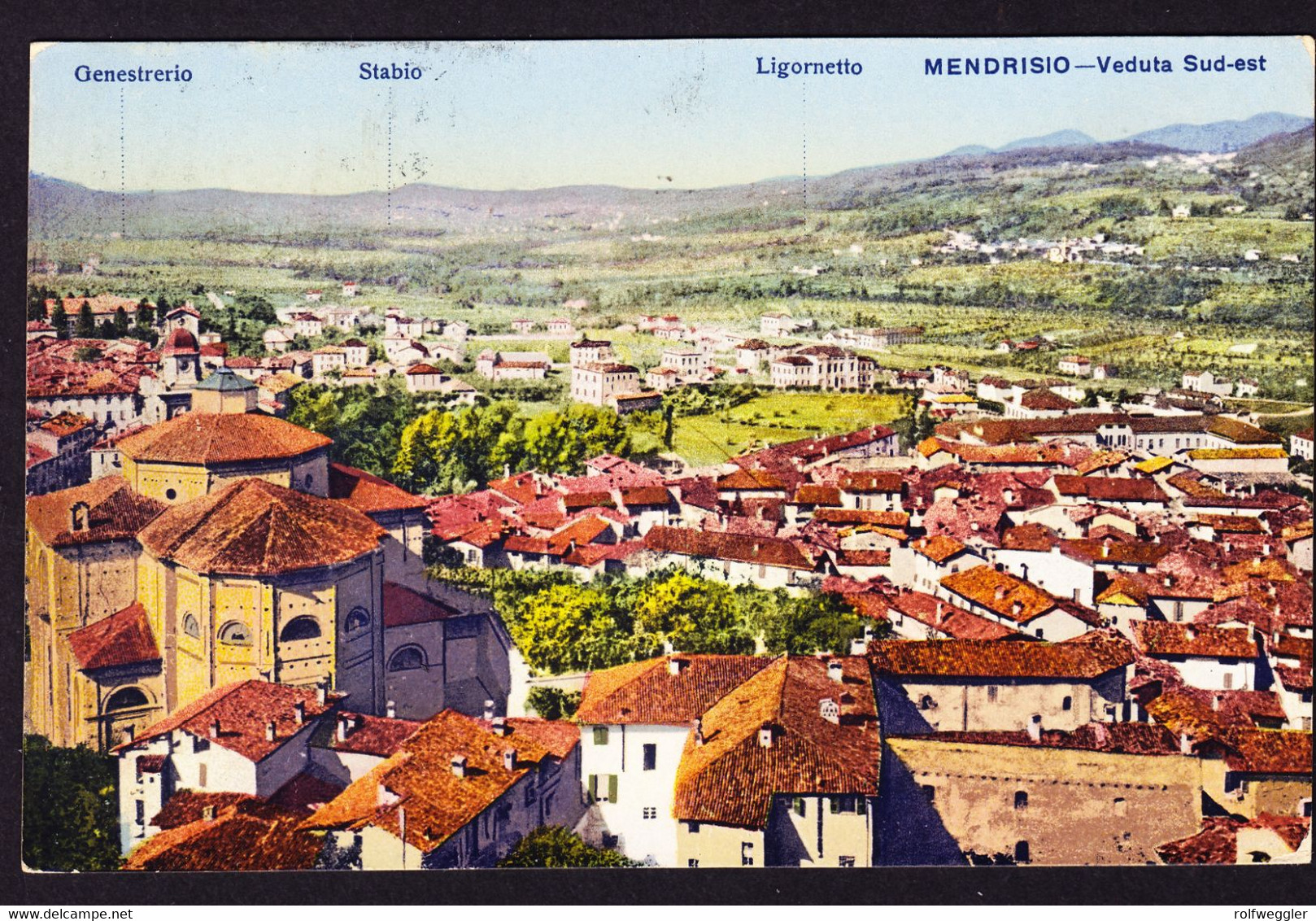 1919 Mit Bahnpost Gelaufene AK Aus Mendrisio Nach Lucens. - Mendrisio