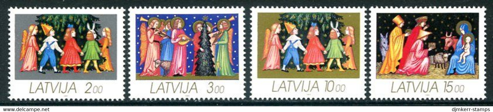 LATVIA 1992 Christmas  MNH / **.  Michel 344-47 - Latvia