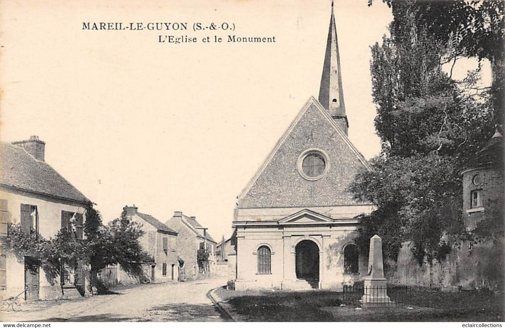 Mareil-le-Guyon      78           L'église Et Le Monument       ( Voir Scan) - Other & Unclassified